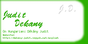 judit dekany business card